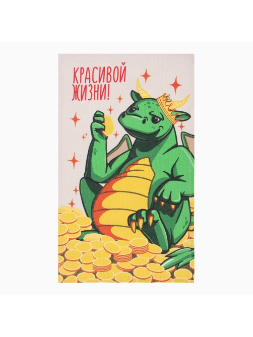 Кухонное полотенце «Доляна. Красивой жизни», 28×46 см, 100% хлопок, рогожка 164 г/м²