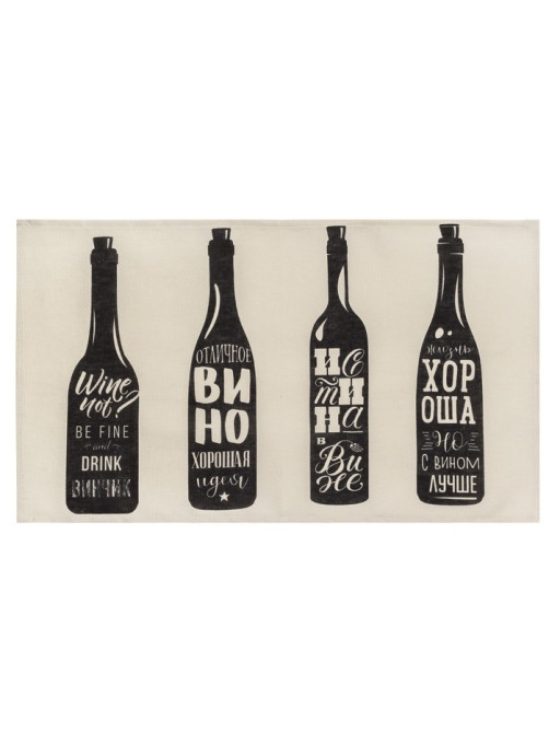 Кухонное полотенце «Доляна» Wine, 35×60 см, 100% хлопок, 160 г/м²