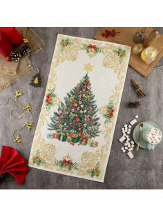 Полотенце кухонное новогоднее «Этель» Golden Christmas 40×73 см, 100% хлопок, саржа 190 г/м²