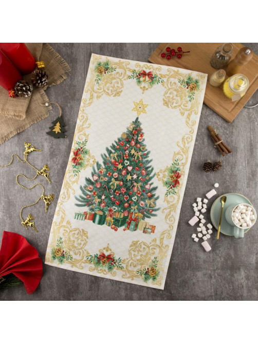 Полотенце кухонное новогоднее «Этель» Golden Christmas 40×73 см, 100% хлопок, саржа 190 г/м²