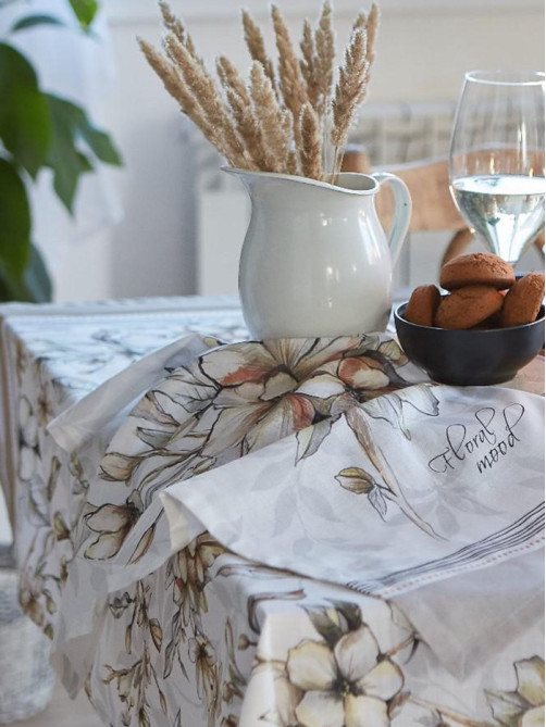 Полотенце «Этель» Floral mood, 40×73 см, 100% хлопок, репс 210 г/м²