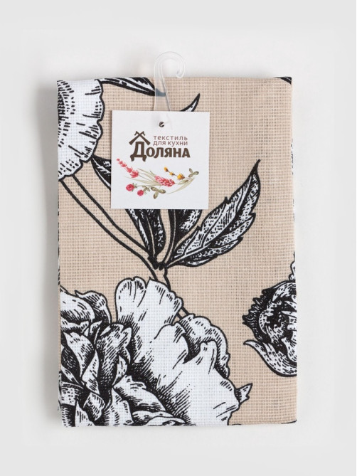 Кухонное полотенце «Доляна» Blooming garden, 35×60 см 100% хлопок,164 г/м²