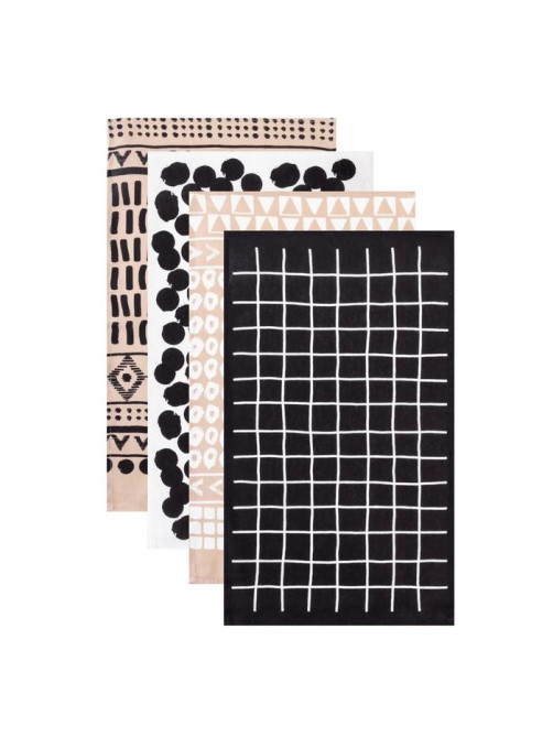 Набор кухонных полотенец Доляна LOVE ETHNIC, 35×60 см-4 шт., 100% хлопок
