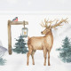 Скатерть новогодняя «Этель» Forest animals, 150×180 ±2 см с ГМВО, 100% хлопок, саржа 190 г/м²