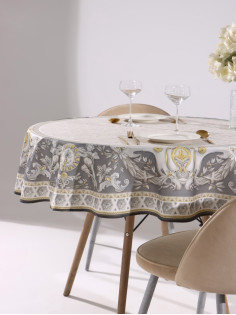 Скатерть «Этель» Classic style, d=150 см ±3 см, 100% хлопок, саржа 190 г/м², с ВГМО