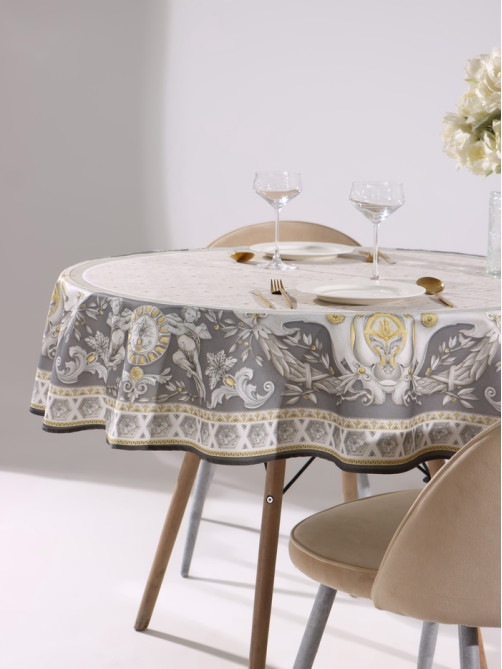 Скатерть «Этель» Classic style, d=150 см ±3 см, 100% хлопок, саржа 190 г/м², с ВГМО