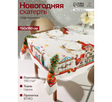 Скатерть новогодняя «Этель. Щелкунчик», 150×180 см, с ВГМО, 100% хлопок, саржа 190 г/м²