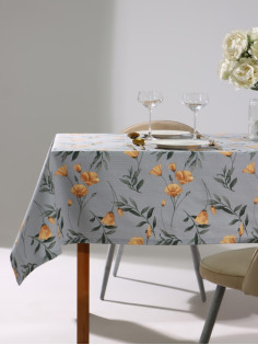 Скатерть «Этель» Yellow poppies 149×220 см, 100% хлопок, репс 210 г/м²