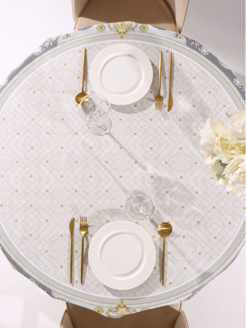 Скатерть «Этель» Classic style, d=150 см ±3 см, 100% хлопок, саржа 190 г/м², с ВГМО