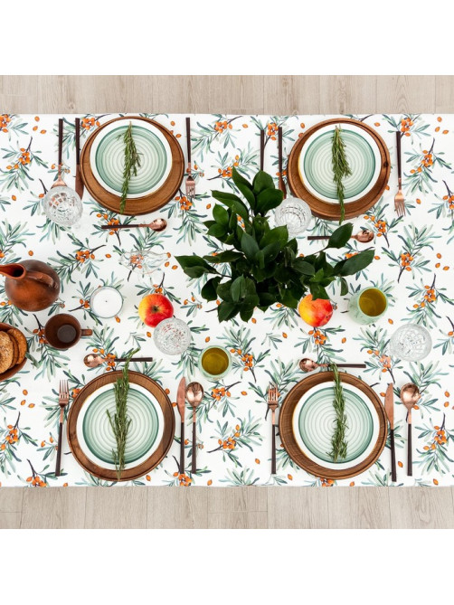 Скатерть «Этель» Berry garden 149×250 см, 100% хлопок, репс 210 г/м²