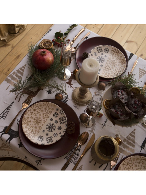 Скатерть новогодняя «Доляна» X-Mas 146×110± 3 см, 100% хлопок, рогожка 164 г/м²