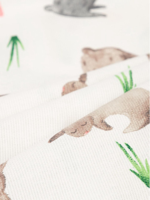 Скатерть пасхальная «Доляна» Fluffy bunnies, 220×144 см, 100% хлопок, 164 г/м²