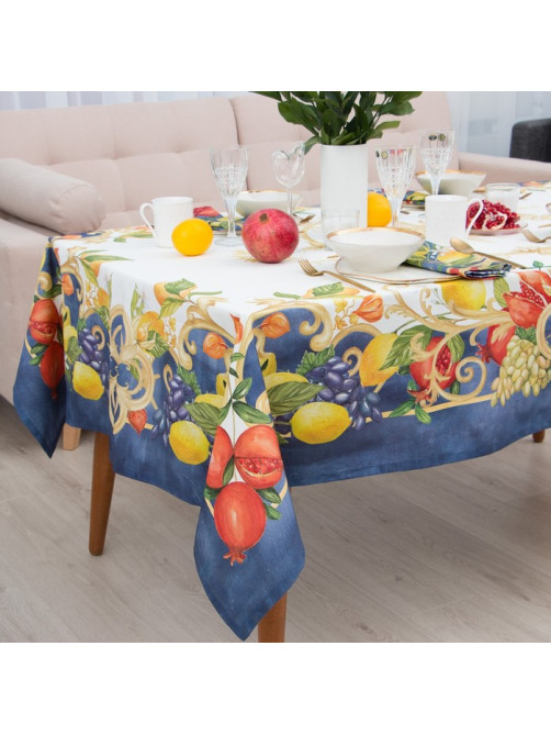 Скатерть «Этель» Southern fruits, 149×182±2 см с ГМВО, 100% хлопок, саржа 190 г/м²
