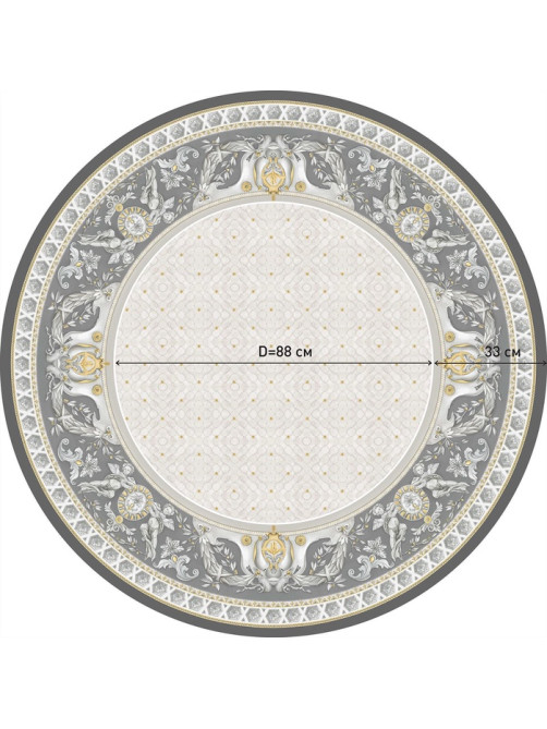 Скатерть «Этель» Classic style d=220 см ±3 см, 100% хлопок, саржа 190 г/м², с ВГМО