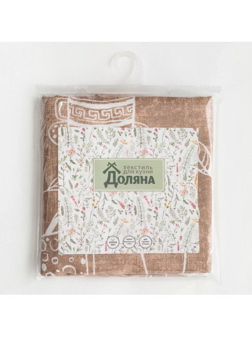 Скатерть «Доляна» Cup of tea, 220×144 см, 100% хлопок, 164 г/м²