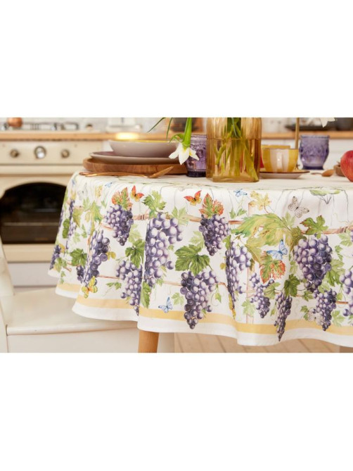 Скатерть «Этель» Provence, d=150±3 см, 100% хлопок, саржа 190 г/м²
