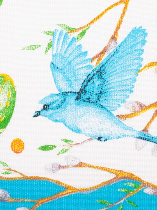 Скатерть Доляна Happy Easter, 220×144 см, 100% хлопок, 164 г/м²