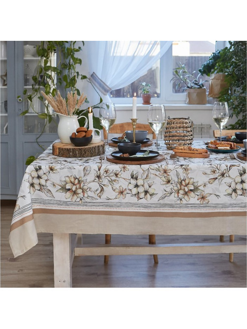 Скатерть «Этель» Floral mood, 110×147 см, 100 % хлопок, репс 210 г/м²