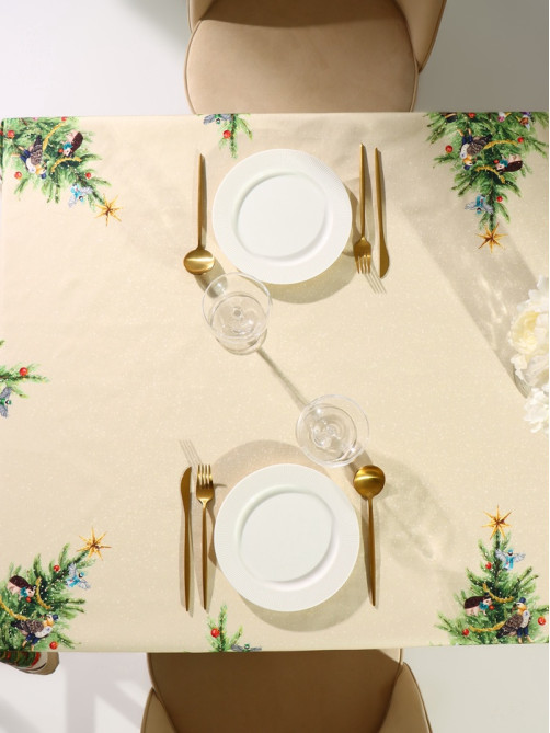 Скатерть новогодняя «Этель» Noble Christmas, 150×180±2 см с ГМВО, 100% хлопок, саржа 190 г/м²