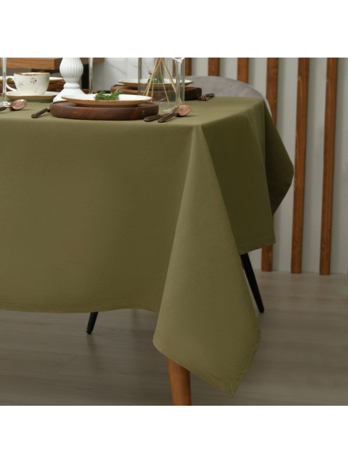 Скатерть «Этель» Kitchen 150×110 см, 100% хлопок, саржа 220 г/м², зелёная