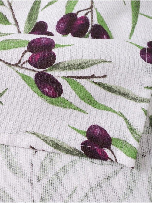 Скатерть «Доляна» Olives 149×250 см, 100% хлопок, рогожка 164 г/м²