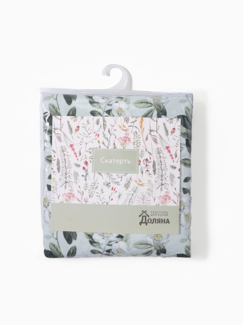 Скатерть «Доляна» Apple flowers, 146×220 см, 100% хлопок, рогожка 164 г/м²