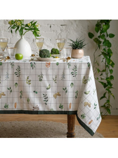 Скатерть «Этель» Flora, 149×220 см, 100% хлопок, саржа 190 г/м²