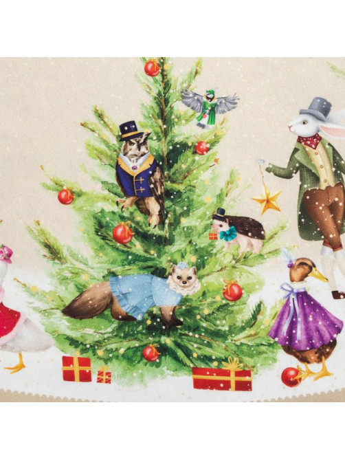 Скатерть новогодняя «Этель» Noble Christmas, d=150 см ±3 см с ГМВО, 100% хлопок, саржа 190 г/м²