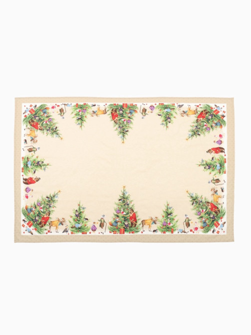 Скатерть новогодняя «Этель» Noble Christmas, 150×220±3 см с ГМВО, 100% хлопок, саржа 190 г/м²