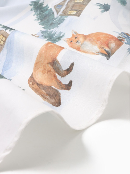 Скатерть новогодняя «Этель» Forest animals, d=150 ±3 см, с ГМВО, 100% хлопок, саржа 190 г/м²