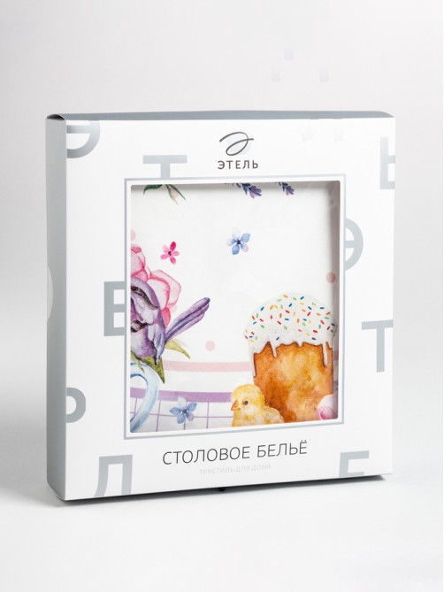 Скатерть «Этель» Spring easter, d=214 см ±3 см, 100% хлопок, саржа 190 г/м²