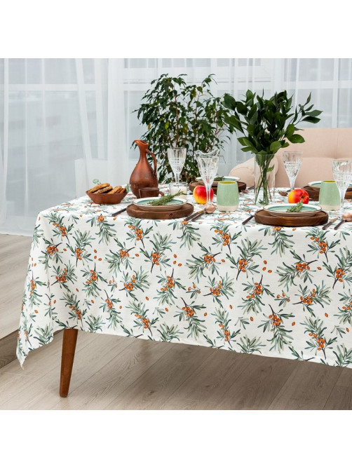 Скатерть «Этель» Berry garden 149×220 см, 100% хлопок, репс 210 г/м²