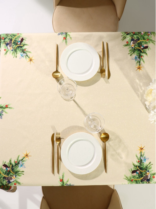 Скатерть новогодняя «Этель» Noble Christmas, 150×220±3 см с ГМВО, 100% хлопок, саржа 190 г/м²