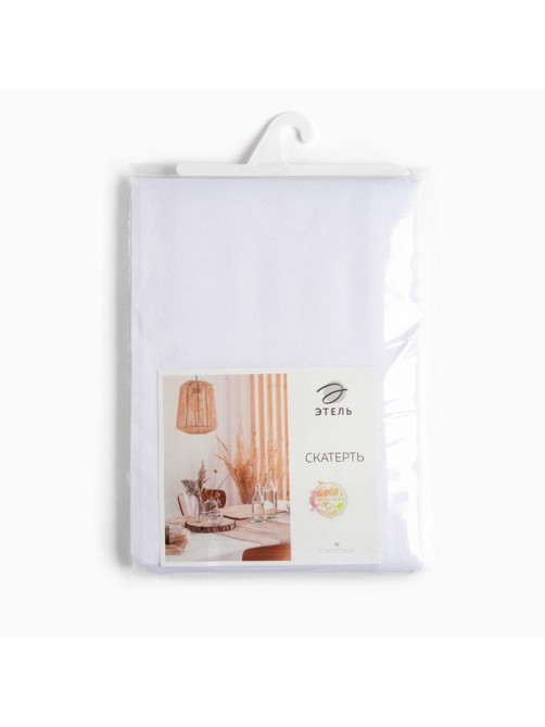 Скатерть «Этель» Cozy, 150×180 ±3 см, белая, плотность 192 г/м², хлопок с ВГМО
