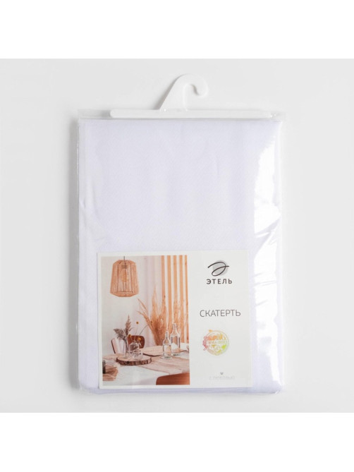 Скатерть «Этель» Cozy, 150×220 ±3 см, белая, плотность 192 г/м², хлопок с ВГМО