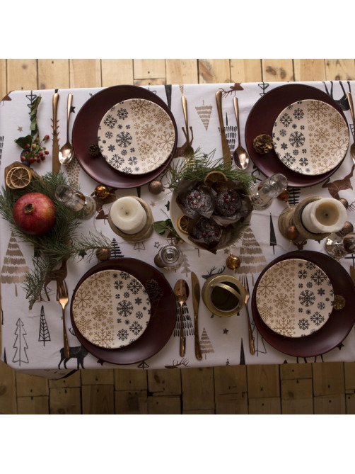 Скатерть новогодняя «Доляна» X-Mas 146×110± 3 см, 100% хлопок, рогожка 164 г/м²
