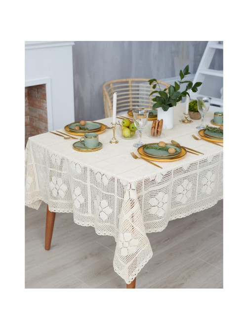 Скатерть «Этель. Ажур» Vintage collection, 85×85±5 см