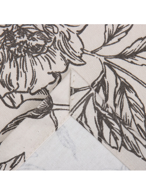 Скатерть «Этель» Black flowers, 149×220 см, 100% хлопок, саржа 190 г/м²