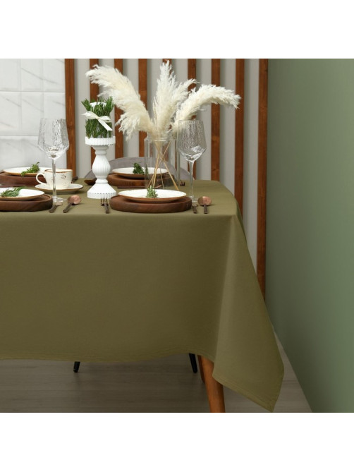 Скатерть «Этель» Kitchen 150×110 см, 100% хлопок, саржа 220 г/м², зелёная