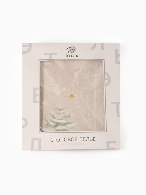 Скатерть новогодняя «Этель» Christmas forest, d=150 ± 3 см с ГМВО, 100% хлопок, саржа 190 г/м²