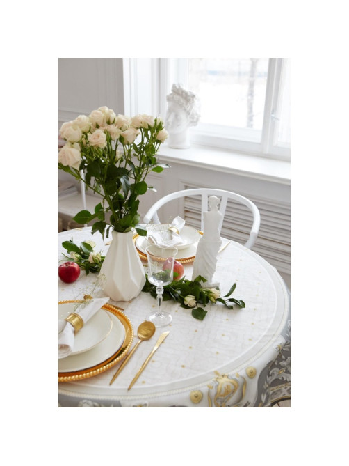 Скатерть «Этель» Classic style d=220 см ±3 см, 100% хлопок, саржа 190 г/м², с ВГМО