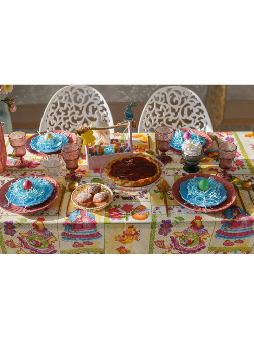 Скатерть Доляна «Светлая Пасха», 145×144 см, 100% хлопок, рогожка 164 г/м²