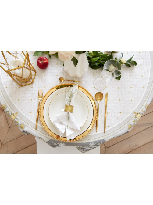 Скатерть «Этель» Classic style d=220 см ±3 см, 100% хлопок, саржа 190 г/м², с ВГМО