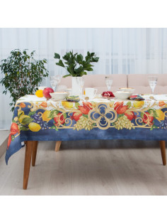 Скатерть «Этель» Southern fruits, 149×182±2 см с ГМВО, 100% хлопок, саржа 190 г/м²