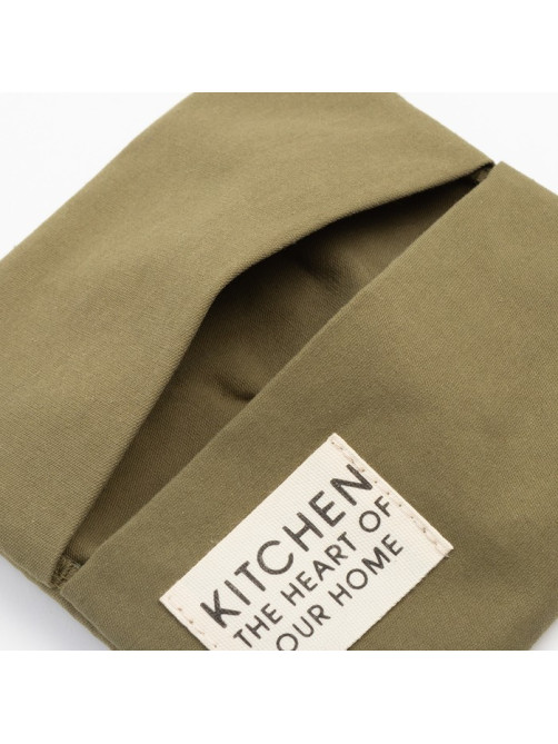Кухонный набор Этель Kitchen: варежка-прихватка 18×29 см, прихватка 19×19 см, зелёный
