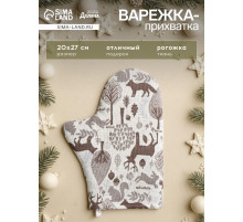 Варежка - прихватка «Доляна» Forest dwellers, 20×27 см, 100% хлопок, ватин 250 г/м²