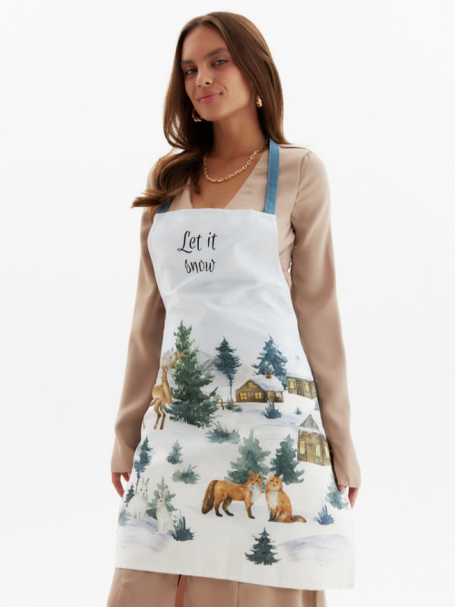 Фартук новогодний «Этель» Forest animals, 60×70 см, 100% хл, саржа 190 г/м²