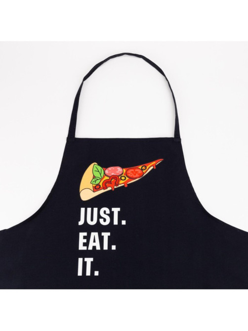 Фартук кухонный мужской «Этель» Just eat it, 73×71 см, 100% хлопок, саржа 190 г/м²