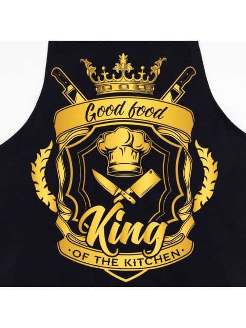 Фартук кухонный мужской «Этель» KING, 73×71 см, 100% хлопок, саржа 190 г/м²