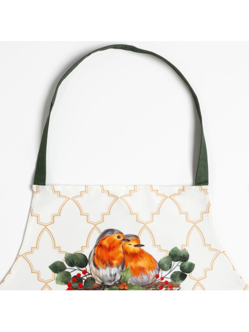 Фартук новогодний «Этель» Robin, 60×70 см, 100% хлопок, саржа 190 г/м²